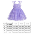 thumbnail image 4 of IBTOM CASTLE Toddler Baby Girls Boho Rainbow Tutu Floral Sequin Sleeveless Backless Ruffle Tulle Dress Princess Birthday Party Sundress 12-18 Months Purple Heart, 4 of 8