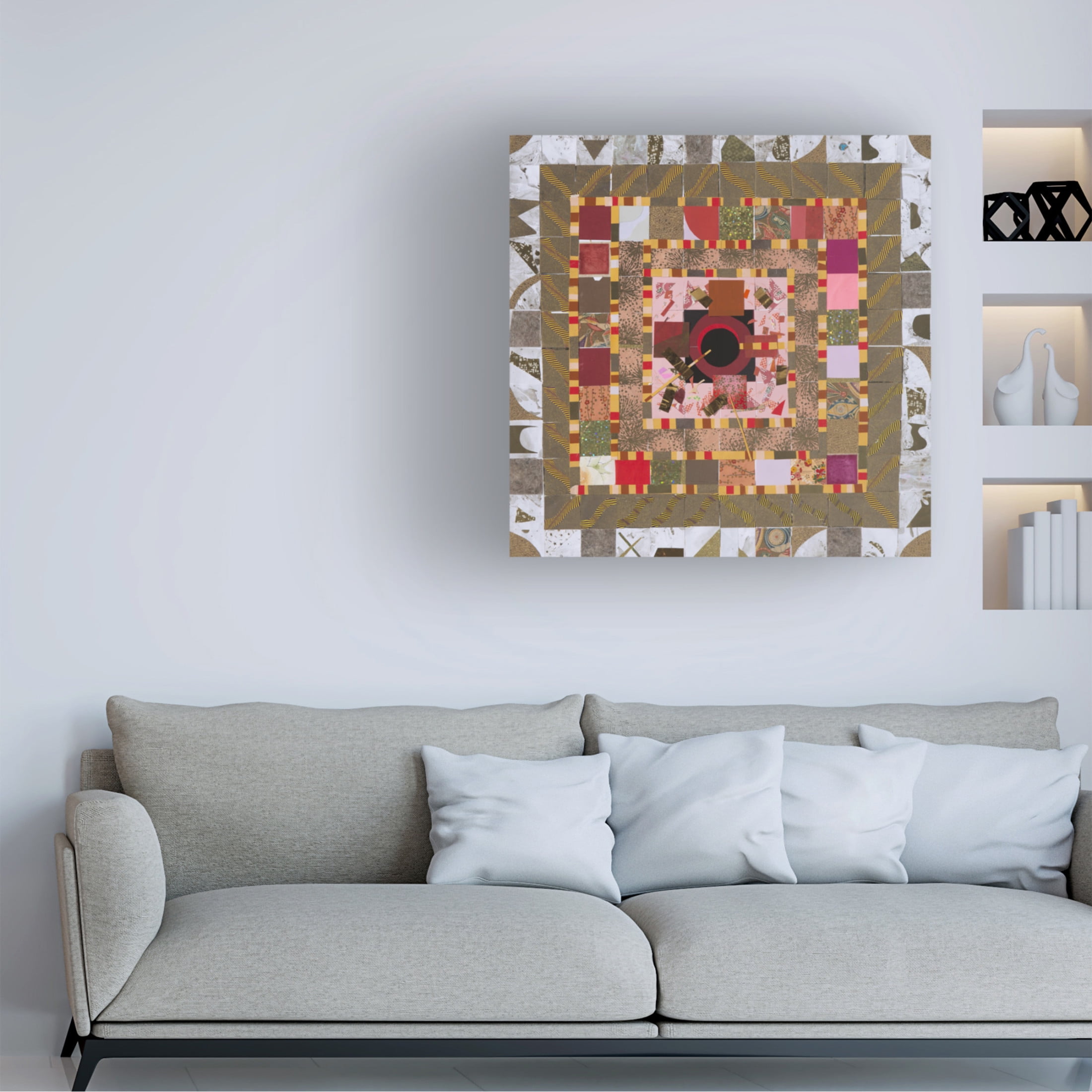 Trademark Fine Art Pamela Fingado  Labrynth Canvas Wall Art