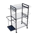 thumbnail image 1 of Estante de almacenamiento para esterillas de con ruedas, estante de esquina, organizador de almacenamiento para accesorios de gimnasio en casa,, 1 of 8
