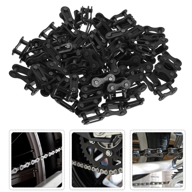Luxshiny 100Pcs Bike Chain Joints for Replacement Buckle in Mountain Bike Chains and Trail Riding