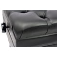 thumbnail image 5 of Genuine Leather Adjustable Piano Bench by Griffin Black Solid Wood Vintage Style & Heavy-Duty Ergonomic Keyboard Stool Cushion Seat With Storage Space Home Vanity Bench or Musicians Guitar Chair, 5 of 14