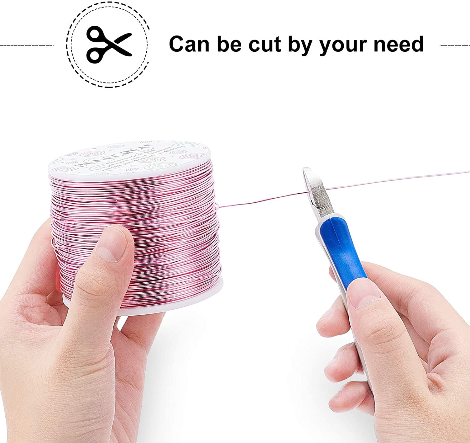 20 Gauge 770FT Tarnish Resistant Jewelry Beading Wire Bendable Aluminum Sculpting Metal Wire for Jewelry Craft Beading Work RosePink