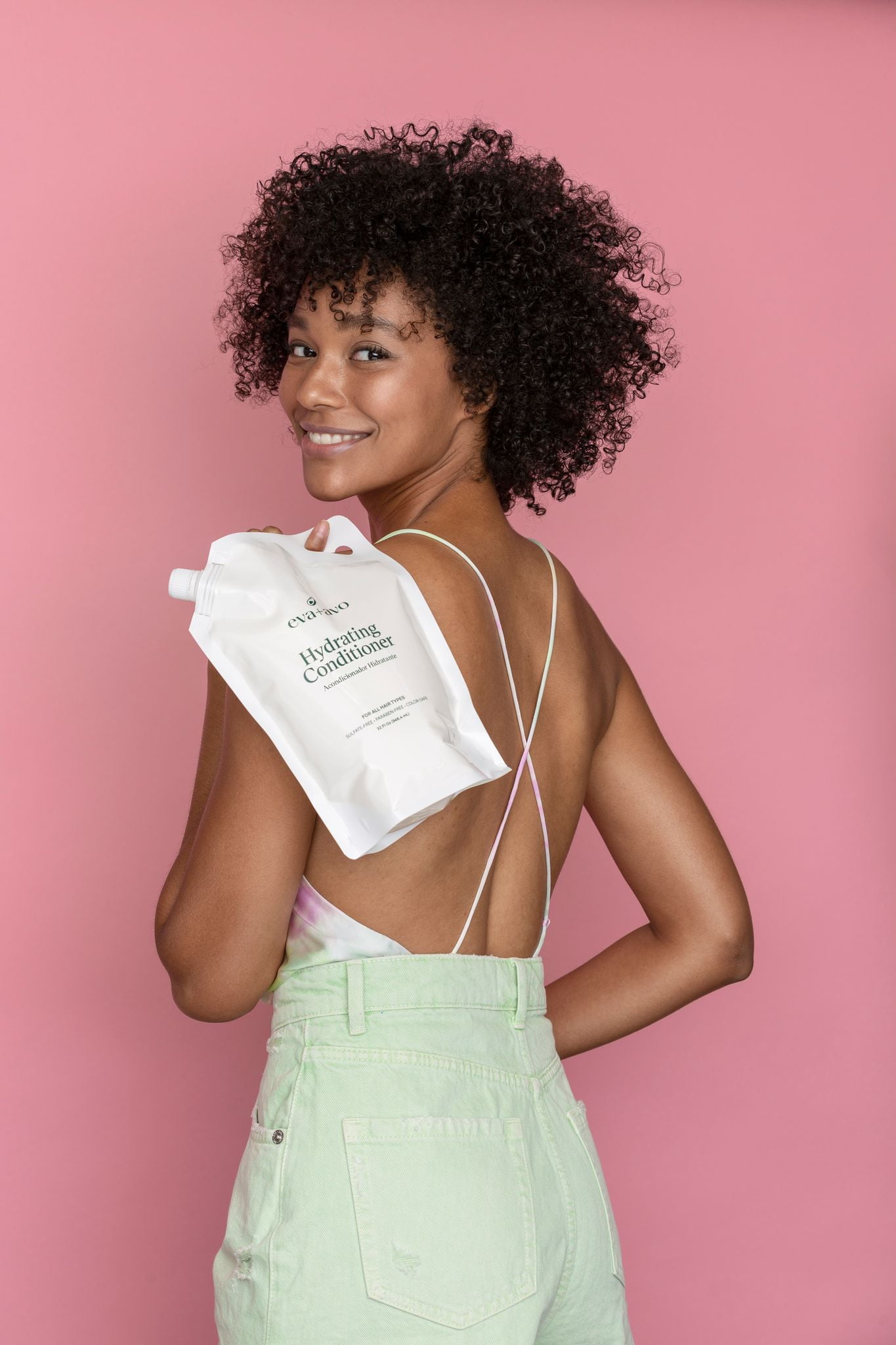 eva+avo Sulfate Free Conditioner with Avocado Oil, All Hair Types, Squeeze Pouch, 32 fl oz