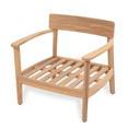 thumbnail image 5 of Tcbosik Outdoor Wood Chair with Cushion, Modern Club Chair, Lounge Armchair for Patio, Garden, Deck, Backyard, Teak & Beige, 5 of 11