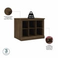thumbnail image 3 of Woodland 24W Small Shoe Bench with Shelves in Ash Brown - Engineered Wood, 3 of 6