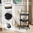 thumbnail image 3 of Rolling Cart DTK Utility de 3 niveles con cubierta, 200 libras, negro, 3 of 6