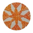 thumbnail image 4 of WYYP Outdoor Picnic Camping and Indoor Kitchen Dining Party Round Tablecloth Decorative Classic Boho Mandala Knit Pattern White, 4 of 8