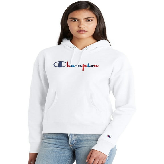 Champion Reverse Weave Fleece Women's Pullover Hoodie White GF757-045