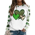 thumbnail image 4 of Aoochasliy Pullover for Women Clothes Ladies St. Patrick's Day Casual Printed Loose Long Sleeve Blouse Round Neck Casual Tops Sweatershirt, 4 of 5