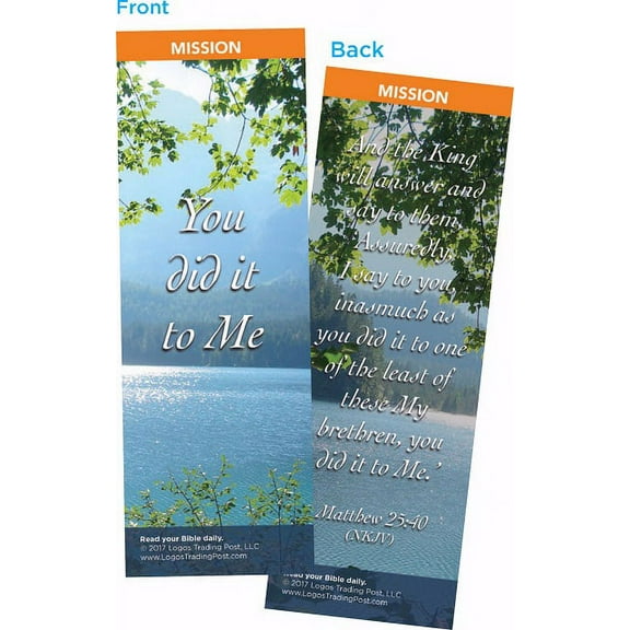 Bible Cards-You Did It To Me-Mission (Pk/25)