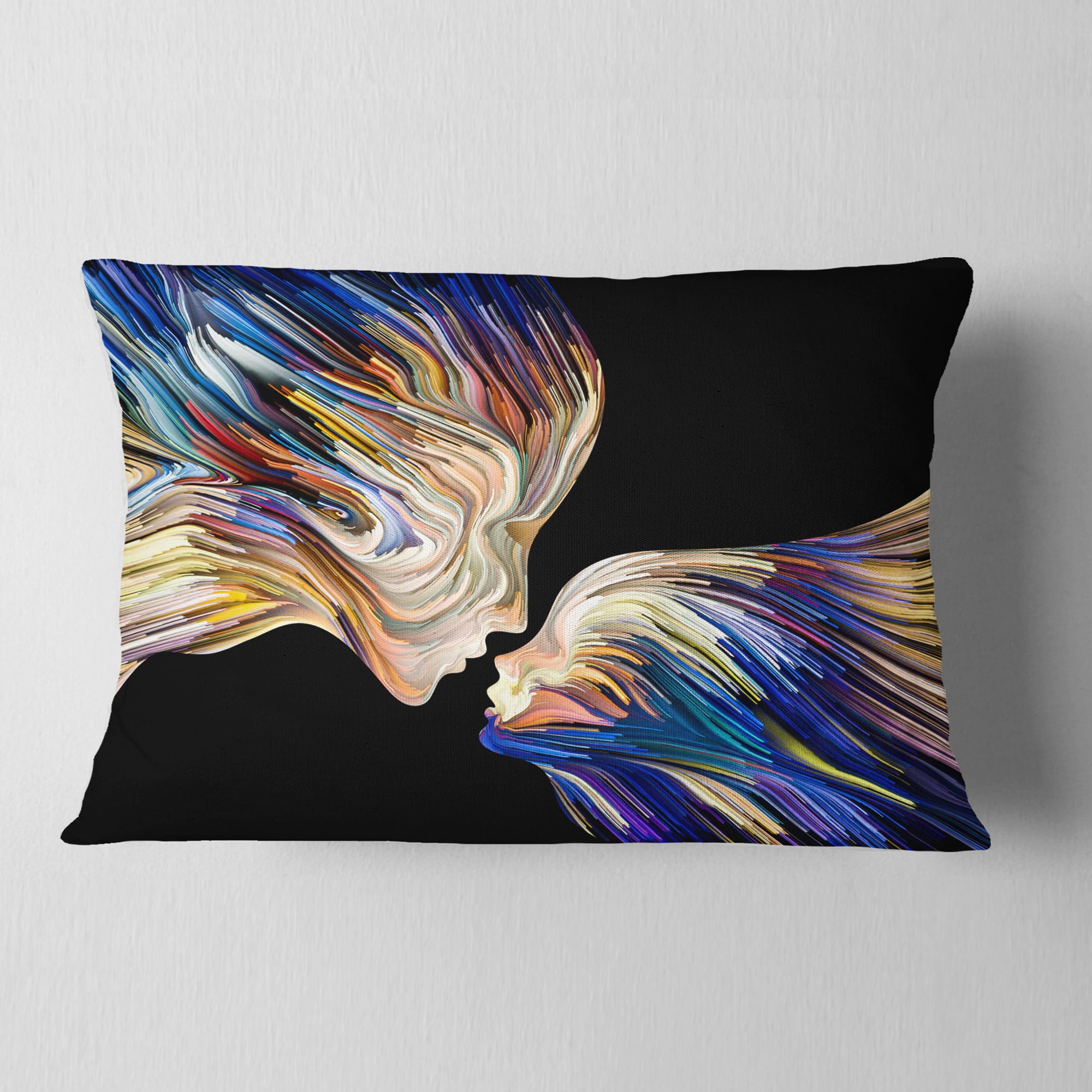Designart Metaphorical Mind Painting - Sensual Throw Pillow - 12x20