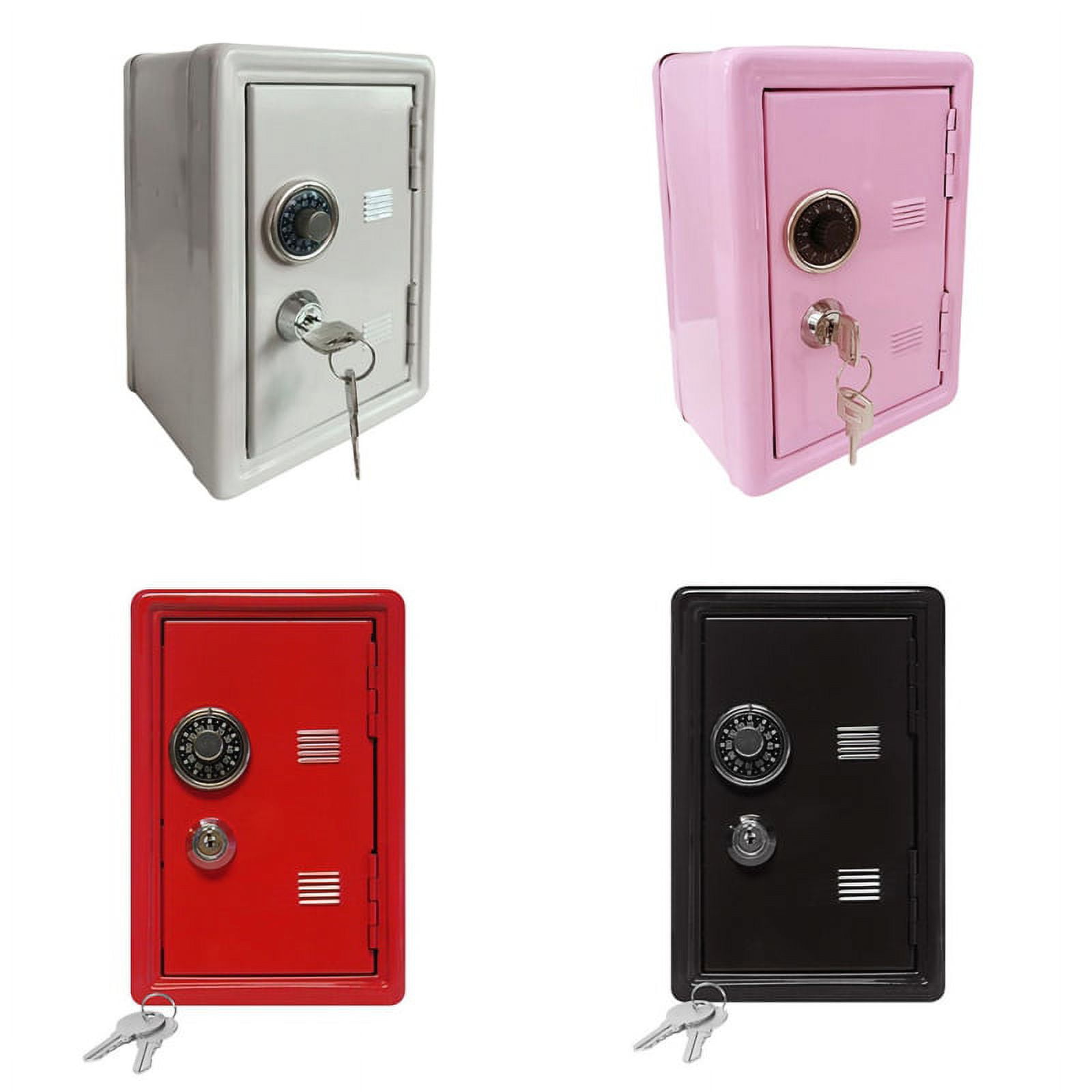 Mini Safe and Lock Box,Money Box,Digital Keypad Safe Box,Steel Alloy Drop Safe, Keypad Lock,Perfect for Home Office Hotel Business Jewelry Gun Cash Use Storag Red