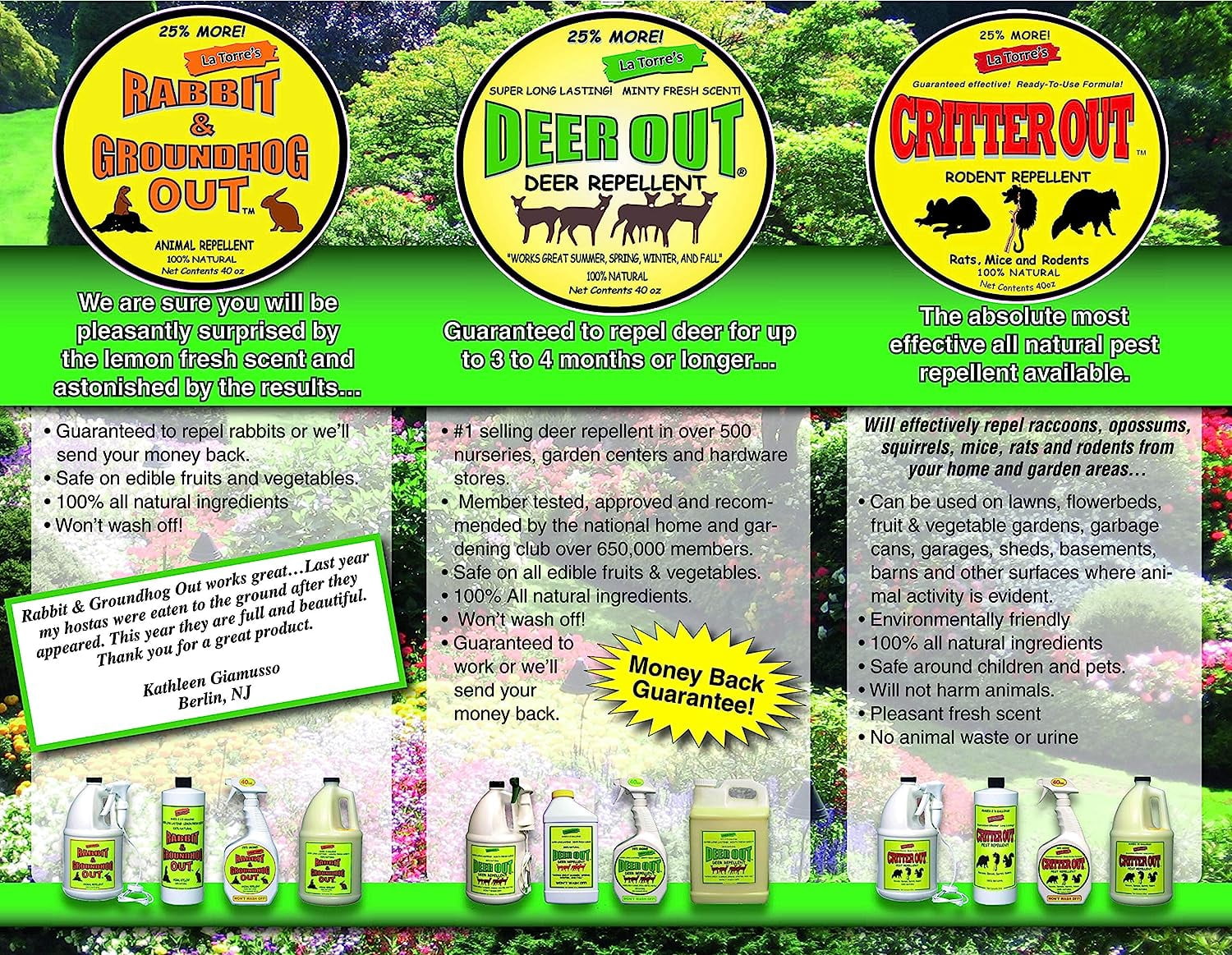 Rabbit & Groundhog Repellent: Rabbit Out 48oz Ready-To-Use