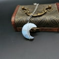 thumbnail image 4 of Jewelry VerPetridure Moon Safety Long Life Lock Necklace able silver Necklace, 4 of 5