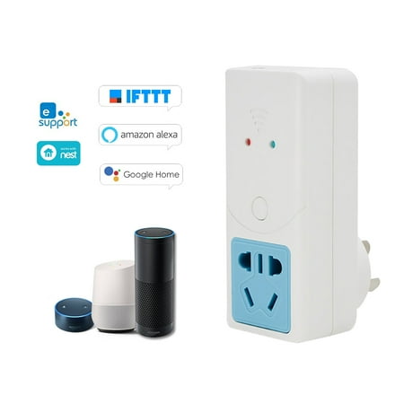 Home Automation Outlet - Sonoff S22 ITEAD Smart Wifi Switch AU CN Plug Monitoring Temperature Humidity Wireless Power Outlet Socket Smart Home Automation Kit Compatible With Amazon Alexa & Google Home/Nest