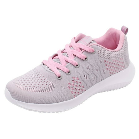 

nsendm High Heeld Wedge Sneakers for Women - Ladies Hidden Sneakers Lace Up Shoes Chioce for Casual and Daily Wear Women Sneakers Slip On Sneakers Pink 39