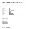 thumbnail image 3 of Kia Sedona Wheel 2006-2011 17" Factory OEM Silver 529104D260, 3 of 3