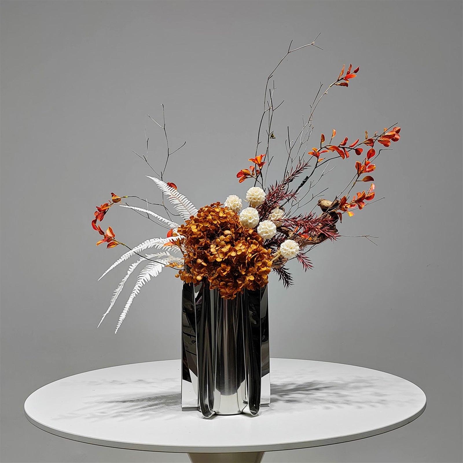 Simple Light Luxury Metal Florist Dried Flowers Simulation Flower Arrangement Hotel Table Centerpieces Ornaments Ornaments