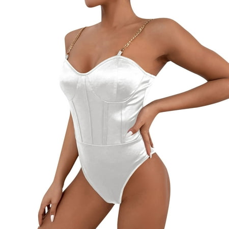 

Jumpsuits Bodysuit For Women Women Chain Camisole Bottom Shirt T Shirt Solid Color Bodysuit Jumpsuit Body Suits Women Clothing Underwear Pajamas Lingerie For Women