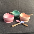 thumbnail image 4 of 2PCS/Set Silicone Baby Feeding Bowl Tableware for Kids Waterproof Suction Bowl With Spoon Children Dishes Kitchenware Baby Stuff, 4 of 5