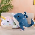 thumbnail image 3 of 30/50cm Whale Plush Toy Fluffy PP Cotton Lovely Animal Doll Plushies Bedroom Decor Soft Touch Stuffed Sea Animal Doll Toy Plush Pillow Birthday Gift, 3 of 8