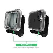 onn Rugged Phone Case with Holster for iPhone 15 Plus / iPhone 14 Plus - Clear