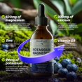 thumbnail image 2 of Potassium Magnesium Drops Supplement, High Absorption Calm Magnesium Complex & Potassium for Bone, Energy & Immune Support, Non-GMO, Vegan - Blueberry Flavor ( 2Fl oz), 2 of 8