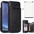 thumbnail image 1 of Phone Case for Samsung Galaxy S8 with Tempered Gl Screen Protector and Holder Wallet Cover Stand Flip Leather, 1 of 5