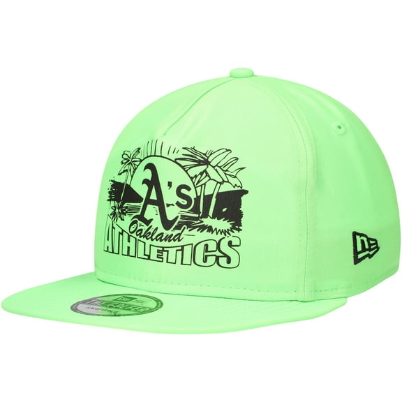 Men's New Era Green Oakland Athletics Neon Golfer Snapback Hat