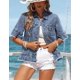 thumbnail image 4 of Chaqueta vaquera Kedera con volantes para mujer, verano y otoño, 4 of 6