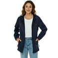 thumbnail image 2 of Avoogue Womens Raincoat Waterproof Rain Jacket Lightweight Packable Hooded Rain Coat Outdoor Active Windbreaker, 2 of 8
