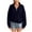 Black, variant on ZyeKqe Womens Sweatshirts Half Zip Long Sleeve Oversized Sweatshirts Fleece Lined Dropped Shoulder Pullover Tops