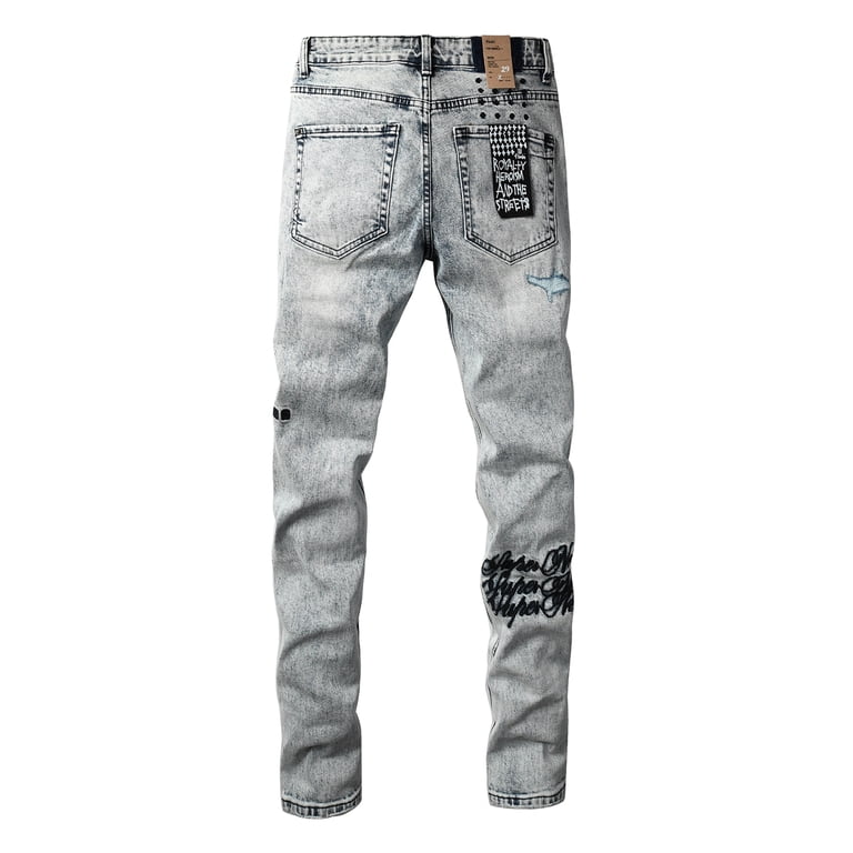 パンツ ksubi slim jeans New Ksubi Jeans Men's Fashion Streetwear Jeans Slim Fit Stretch