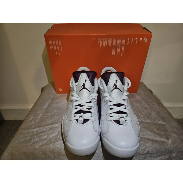 Ni - ke Mens Ni - ke Jordan Retro 6 G NRG M23 White Bordeaux Golf Sneakers DV6796 - Size 6