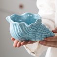 thumbnail image 3 of Conch Ashtray Blue Ceramic For Adults Home Decor 1Pcs 6.5x9x16.5in, 3 of 8
