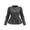 Gray, variant on Maqroz Denim Jackets for Women Fall Fashion Long Sleeve Crewneck Button Down Jean Coat Pleated Peplum Ruffle Hem Casual Trendy Outerwear