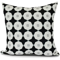 Button Up Geometric Print Pillow