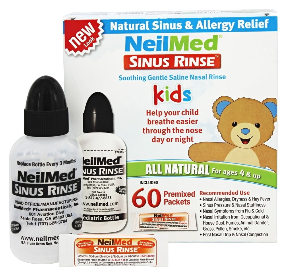 NeilMed Pharmaceuticals Sinus Rinse Kids All Natural Kit 60