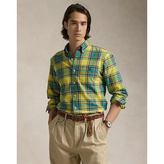 Ralph Lauren MULTI Men's Classic Fit Plaid Oxford Shirt, US 3XB