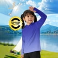 thumbnail image 3 of OGLCCG Kids Boys UPF 50+ Hoodie Shirts Long Sleeve Rash Guard Sun Protection Fishing Shirts Lightweight Outdoor Fishing Hooded Shirts 5-15 Years, 3 of 5
