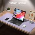 thumbnail image 3 of Aothia Leather Desk Pad Protector,Mouse Pad,Office Desk Mat, Non-Slip PU Leather Desk Blotter,Laptop Desk Pad,Waterproof Desk Writing Pad for Office and Home (Black,31.5" x 15.7"), 3 of 10