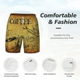 thumbnail image 5 of Balery Coffee Vintage Mens Swim Trunks Swim Shorts for Men Quick Dry Inseam Beach Shorts with Compression Liner Pocket-X-Large, 5 of 9