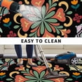 thumbnail image 5 of Black Boho Outdoor Rug for Patio/Deck/Porch, Non-Slip Large Area Rug 4 x 6 Ft, Ethnic Country Colorful Abstract Floral Motifs Indoor Outdoor Rugs Washable Area Rugs, Camping Rug Carpet Runner, 5 of 8