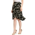thumbnail image 5 of INSPIRE CHIC Women's Ruffle Flare Tie Waist High Low Floral Wrap Skirt, 5 of 7