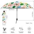 thumbnail image 3 of FORMRS Travel Umbrella Folding Auto Open Close Windproof Rain UV Protection, Retro Blue Floral, 3 of 8