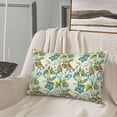 thumbnail image 5 of Sikiie Meadow Plants And Butterflies Print Plush Pillow Cover, Wrinkle-proof and Stain-resistant Pillow Protector without Pillow Core, Home Decoration-14"x20", 5 of 6
