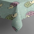 thumbnail image 3 of Cute Hedgehog Pattern Rectangle Tablecloth 60"x84",Waterproof Polyester Rectangle Table Cloth, Wipeable Spillproof Polyester Tablecloth for Dining, Camping, Indoor and Outdoor, 3 of 5