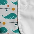 thumbnail image 4 of Whale Microwave Oven Cover, Big Ocean Mammal Pattern Repetitive on Plain Background, Water Resistant Organizer with Pockets for Kitchen, 36" x 12", Dark Seafoam Marigold, by Ambesonne, 4 of 4