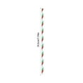 thumbnail image 3 of Christmas Paper Straws, Biodegradable Paper Straws - 10-Pack, 7.74 Inches, Stripe, Dot, Bulk, Snow, Christmas & Thanksgiving, Green, 3 of 6