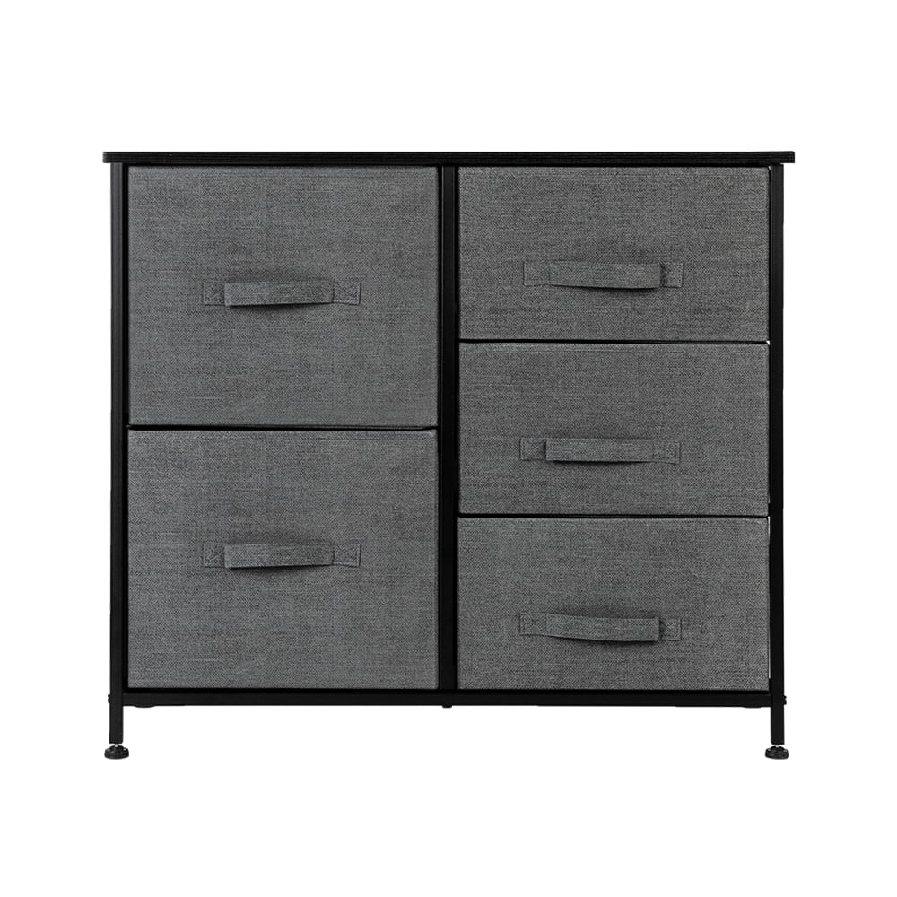 Private Jungle 5 Drawer Dresser Organizer Fabric Storage Chest , End Table Storage Cabinet, Easy Pull Fabric Bins, Wooden Side Table for Bedroom, Hallway, Entryway Closets, Grey Private Jungle 5 Drawer Dresser Organizer Fabric Storage Chest , End Table Storage Cabinet, Easy Pull Fabric Bins, Wooden Side Table for Bedroom, Hallway, Entryway Closets, Grey